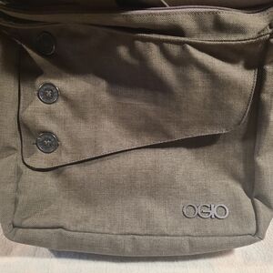 OGIO Olive Messenger Bag with Button-Flap Front